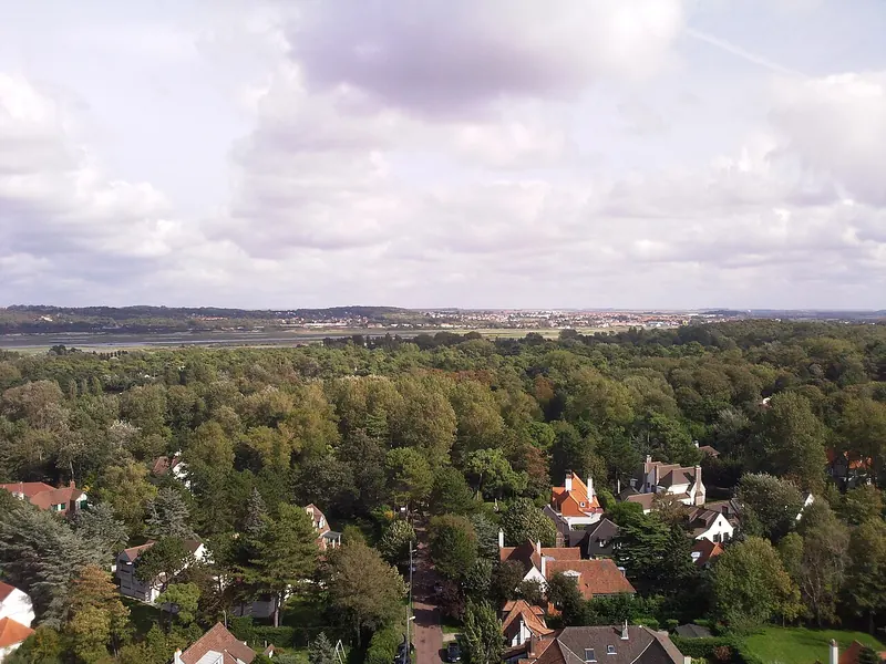 Vue sur Le Touquet depuis le sommet du phare de la Canche