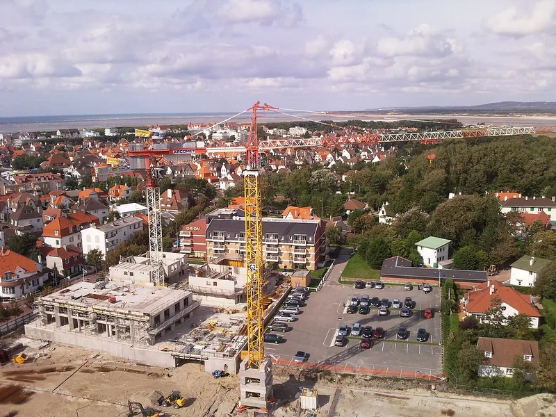 View from the top of the Le Touquet lighthouse over the town and the Canche estuary